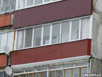 Лоджия, длина 3м, 1 кам. энергосберегающий стеклопакет в гор.