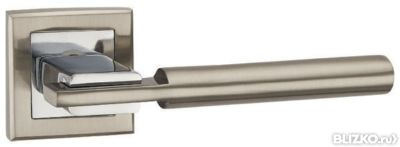 Ручка для межкомнатной двери CITY QL SN/CP-3 матовый никель/хром