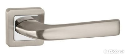 Ручка для межкомнатной двери SATURN QR SN/CP-3 матовый никель/хром