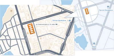 Метро проспект просвещения спб карта