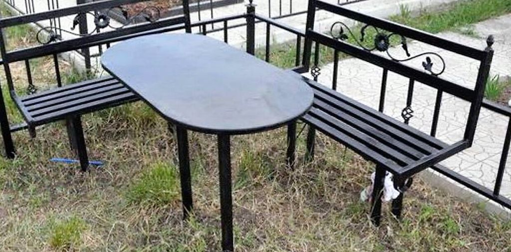 Лавочка на кладбище фото из металла чертежи фото