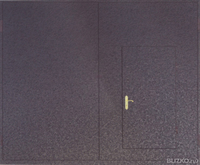Двери гаражные металлические с калиткой, цвет Антик коричневый (04)