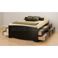 Кровать двуспальная КД10 с 12-ю ящиками ЛДСП 160x200