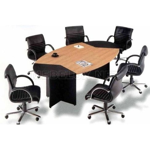Офисный стол для переговоров №18 овальный на 6 человек ЛДСП 1860*1000*750