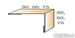 Планка угла внешнего простая 75x75 170 мм для сайдинга