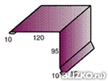 Планка торцевая 135x145 315 мм для металлочерпицы