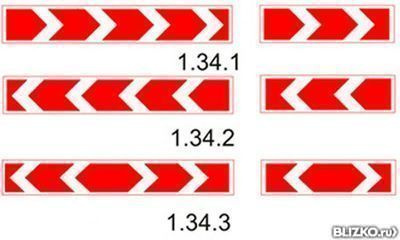 ЗНАКИ 1.34 НАПРАВЛЕНИЕ ПОВОРОТА КУПИТЬ