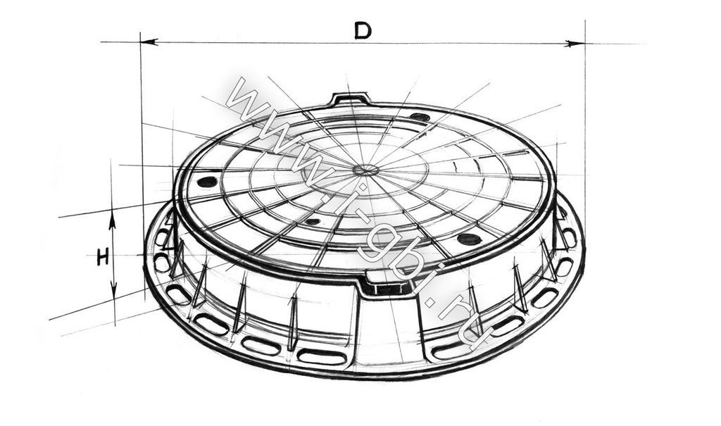 Крышка люка чертеж