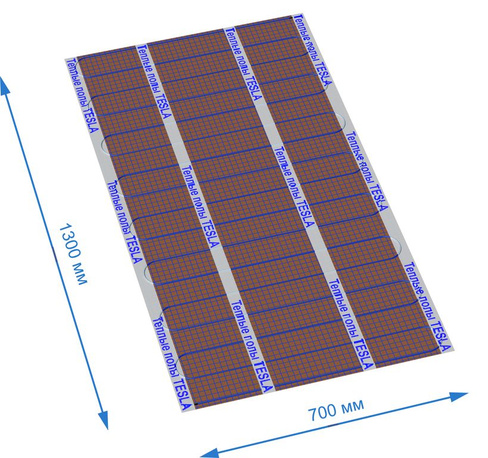 Тёплый пол "TESLA" 140 Вт / 0,91 м2