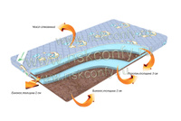 Матрас детский 80х180 беспружинный Бикокос 10 Поролон 80 Бикокос 10