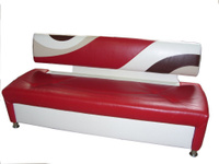 Кухонный диван "Оникс" 190 см., со спальным местом, цвет "красный"