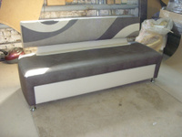 Кухонный диван "Оникс" 190 см., со спальным местом, цвет "бежево-серый"