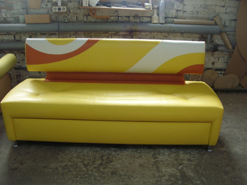 Кухонный диван "Оникс" 190 см., со спальным местом, цвет "желтый"