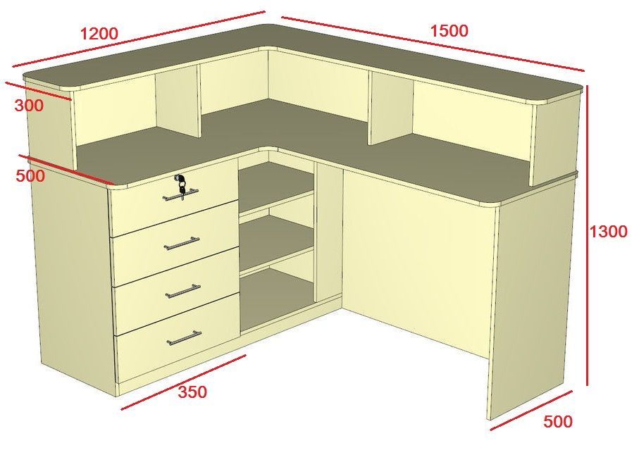 Стол для ресепшн угловой