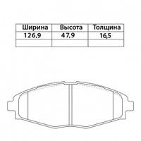 Колодки тормозные передние для CHEVROLET MPD06