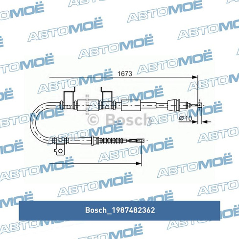 Трос стояночного тормоза правый 1987482362 Bosch для KIA