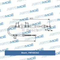 Трос стояночного тормоза правый 1987482362 Bosch для KIA