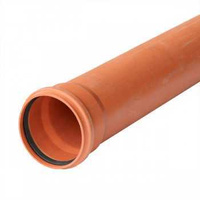 Труба для наружной канализации красная Д110 мм 3 м