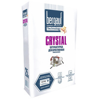 Штукатурка декоративная Bergauf Crystal камешковая белая 2 мм 25 кг