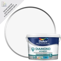 Краска фасадная Dulux Prof Diamond матовая цвет белый база А 9л DULUX None