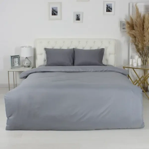 Комплект постельного белья Capriccio Silver двуспальный полисатин серебристый CAPRICCIO Дизайн комплект постельного бель