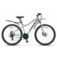 Горный (MTB) велосипед STELS Miss 7100 D 27.5 V010 (2022) хром 16" (требует финальной сборки)