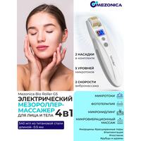 Mezonica Bio Roller G5 Аппарат для лица, тела и волос 2 в 1 / Мезороллер с 2 насадками 540 игл 0.5 мм / мезотерапия и EM