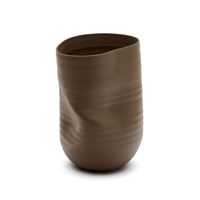 Macarelleta Темно-коричневая керамическая ваза 32 см M-lion мебель