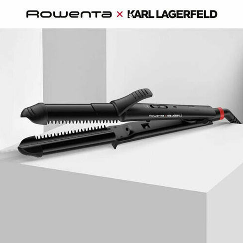 Мультистайлер для волос 3 в 1 ROWENTA Karl Lagerfeld CF451LF0, выпрямление/завивка, 170-200 °C, черный, 1830008551 В ком