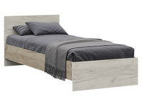 Односпальная кровать Бриз Дуб Крафт серый / Дуб Крафт белый, 80х200 см