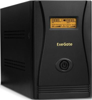 Источник бесперебойного питания Exegate SpecialPro Smart LLB-3000.LCD.AVR.4SH.RJ.USB 3000VA Черный