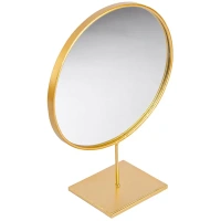 Зеркало для ванной Gold 30 см круглое цвет золотой Без бренда None