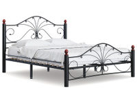 Двуспальная кровать Сандра Черный металл, 140х200 см