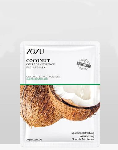 Набор из 2 масок для лица с экстрактом кокоса ZOZU COCONUT COLLAGEN ESSENCE FACIAL MASK
