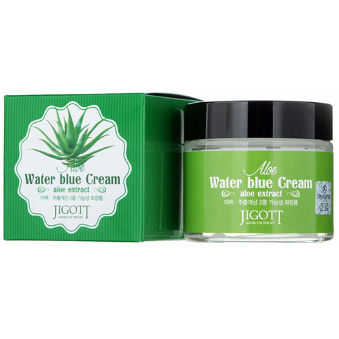 Успокаивающий крем с экстрактом алое Jigott Aloe Water Blue Cream