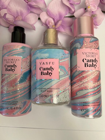Набор Victoria's Secret Candy Baby 3 предмета Спрей, лосьон и гель для душа