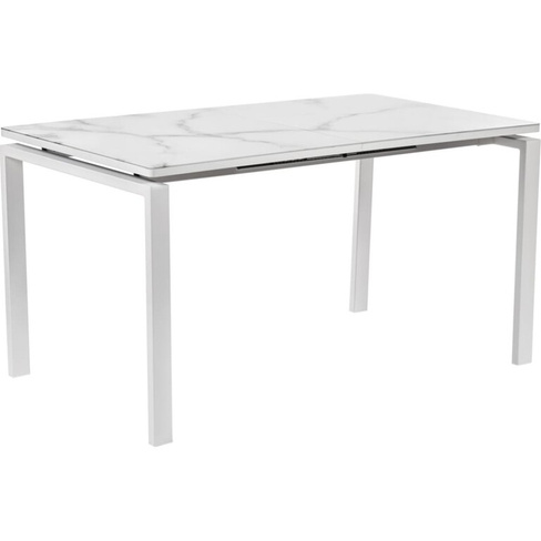 Раскладной стол BRADEX areal 140-180x80x75 см, белый мрамор, с белыми ножками