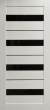 Дверь межкомнатная ДО- Милана Белая лиственница лакобель черный 600, 700, 800, 900 / 2000