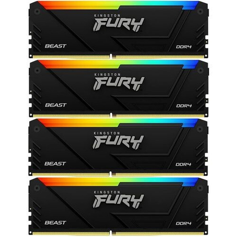 Оперативная память Kingston Fury Beast KF436C17BB2AK4/32 DDR4 - 4x 8ГБ 3600МГц, DIMM, Ret