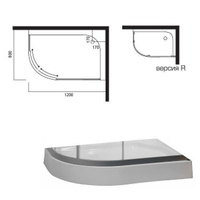 Поддон акриловый AM\PM Like W83T-302L120W Левый низкий 120*80