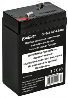 Аккумуляторная батарея ExeGate GP645 (6V 4.5Ah, клеммы F1) Exegate