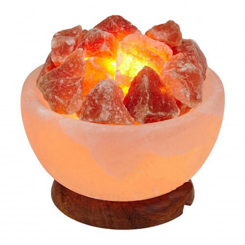 Соляной светильник Wonder Lifе Ваза с камнями 2 кг