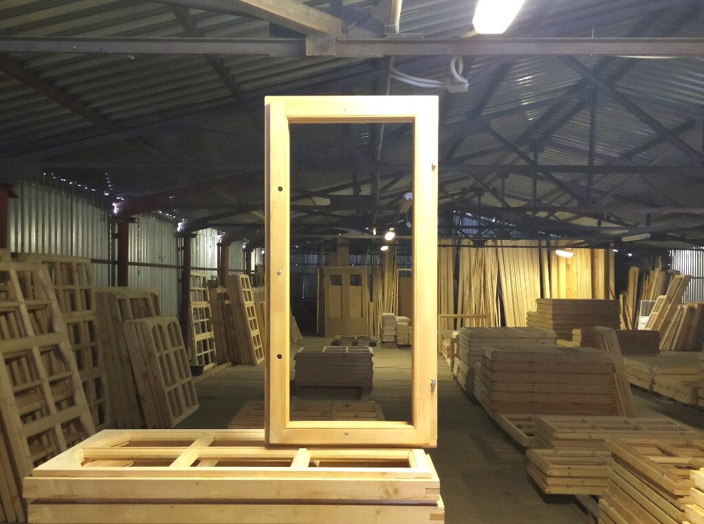 Деревянное окно ОС 12-06 ф двойное сосна двухстворчатое купить в Москве