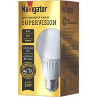 Лампа Navigator NLL-A60-9-230-4K-E27-FR-SV
