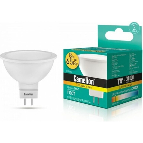 Светодиодная лампа Camelion LED8-S108/830/GU5.3