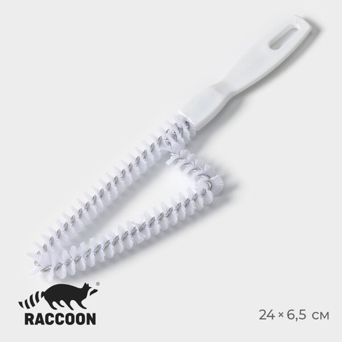 Щетка для чистки посуды и решеток-гриль raccoon, треугольник, 24×6,5х1,5 см, цвет белый Raccoon
