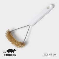 Щетка для чистки посуды и решеток-гриль raccoon, металлической щетина, 23,5×11 см, цвет белый Raccoon