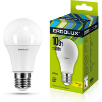 Светодиодная лампа Ergolux ЛОН LED-A60-10W-E27-3K