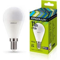 Светодиодная лампа Ergolux LED-G45-11W-E14-6K Шар