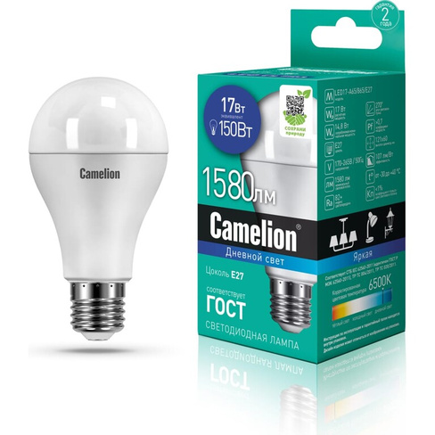 Светодиодная лампа Camelion LED17-A65/865/E27